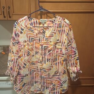 Colorful Geometric Women's Top